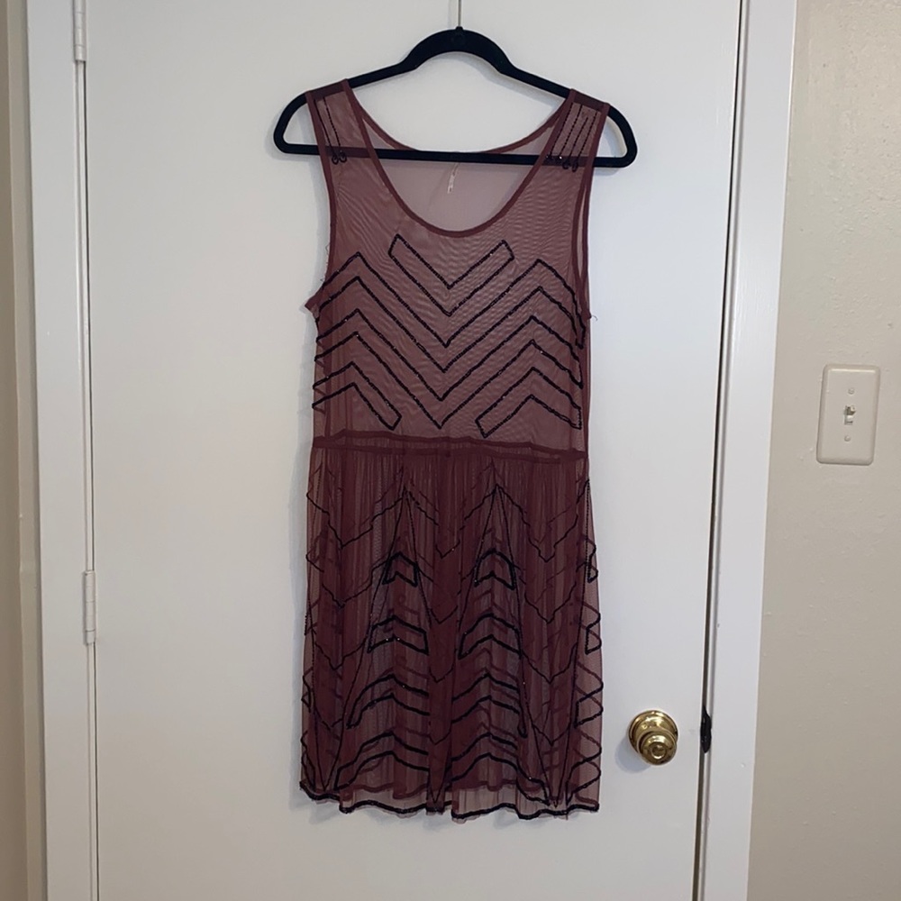FREE PEOPLE  beaded dress